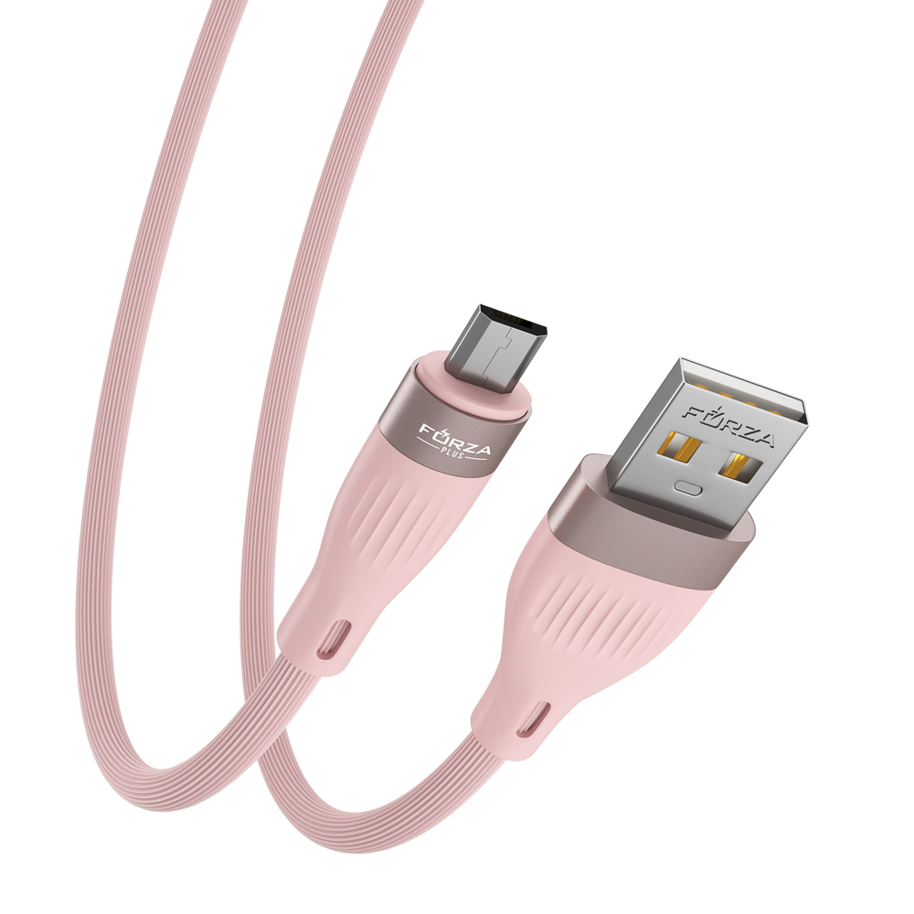 FORZA Кабель для зарядки Агама microUSB, 1м, Быстрая зарядка 2.4А, 12W, прорезиненный, 4 цвета - #5