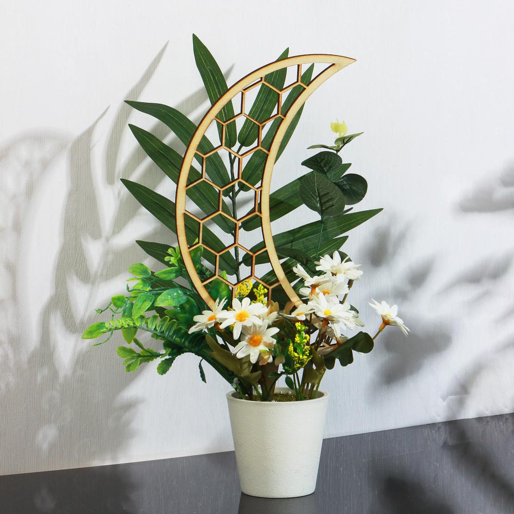 INBLOOM Опора для комнатных растений месяц, 3шт., 30х14см, дерево - #4