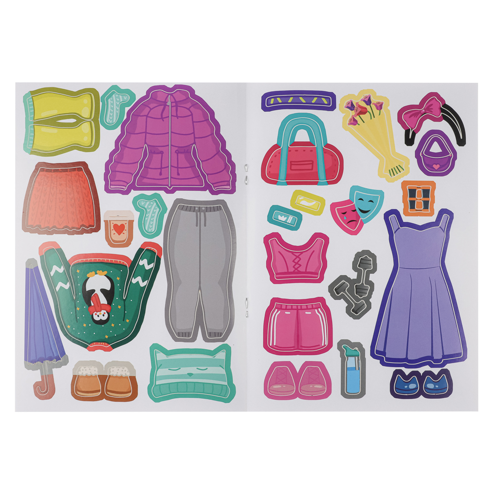 Книга "Чудесные наряды", с наклейками, 16х23см, 16 стр., 4 дизайна - #4