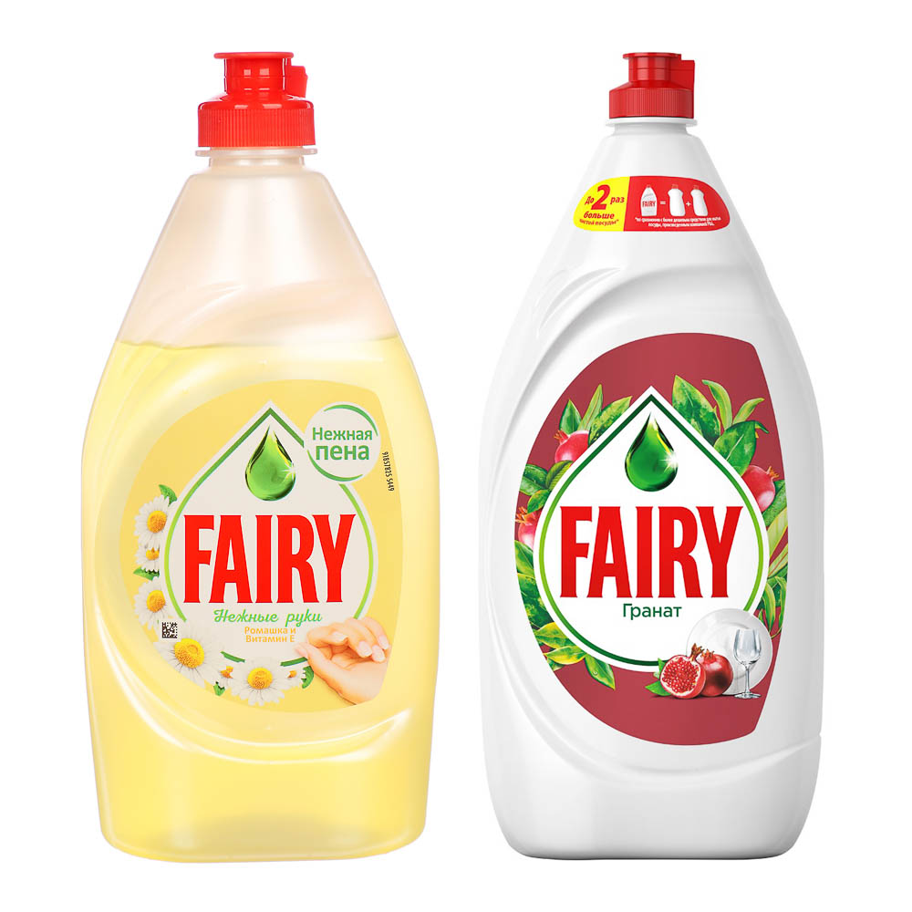 Средство для мытья посуды FAIRY Ромашка и Витамин Е/Гранат, п/б, 400мл купить с выгодой в Галамарт
