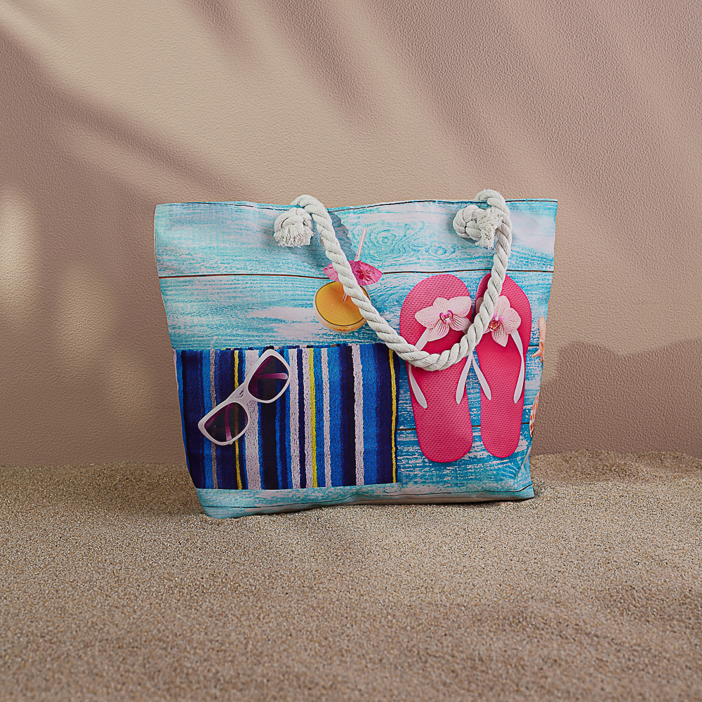 ЮL Сумка пляжная 50x35x15 см, 100% полиэстер, 3 дизайна - #14