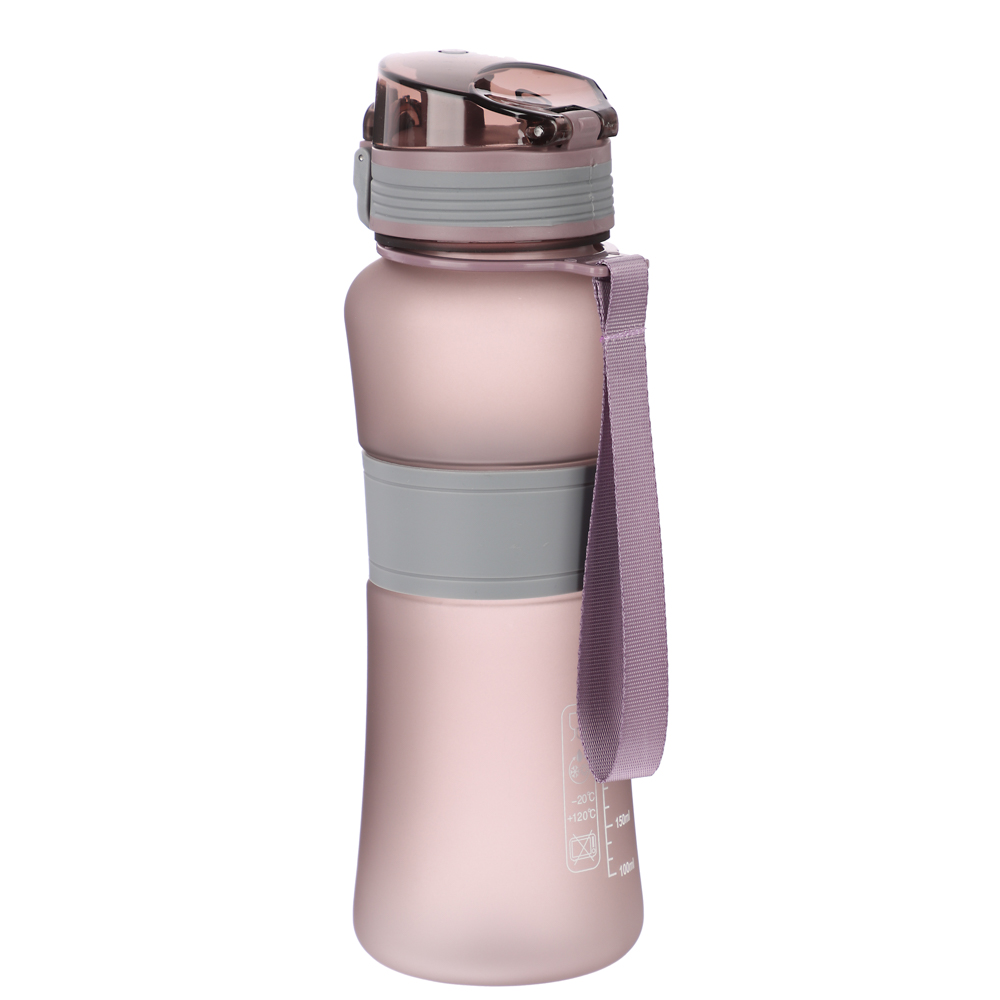 SILAPRO MAX Бутылка спортивная с замком, ELDERBERRY-ULTIMATE GREY, 600мл, РС, силикон - #9