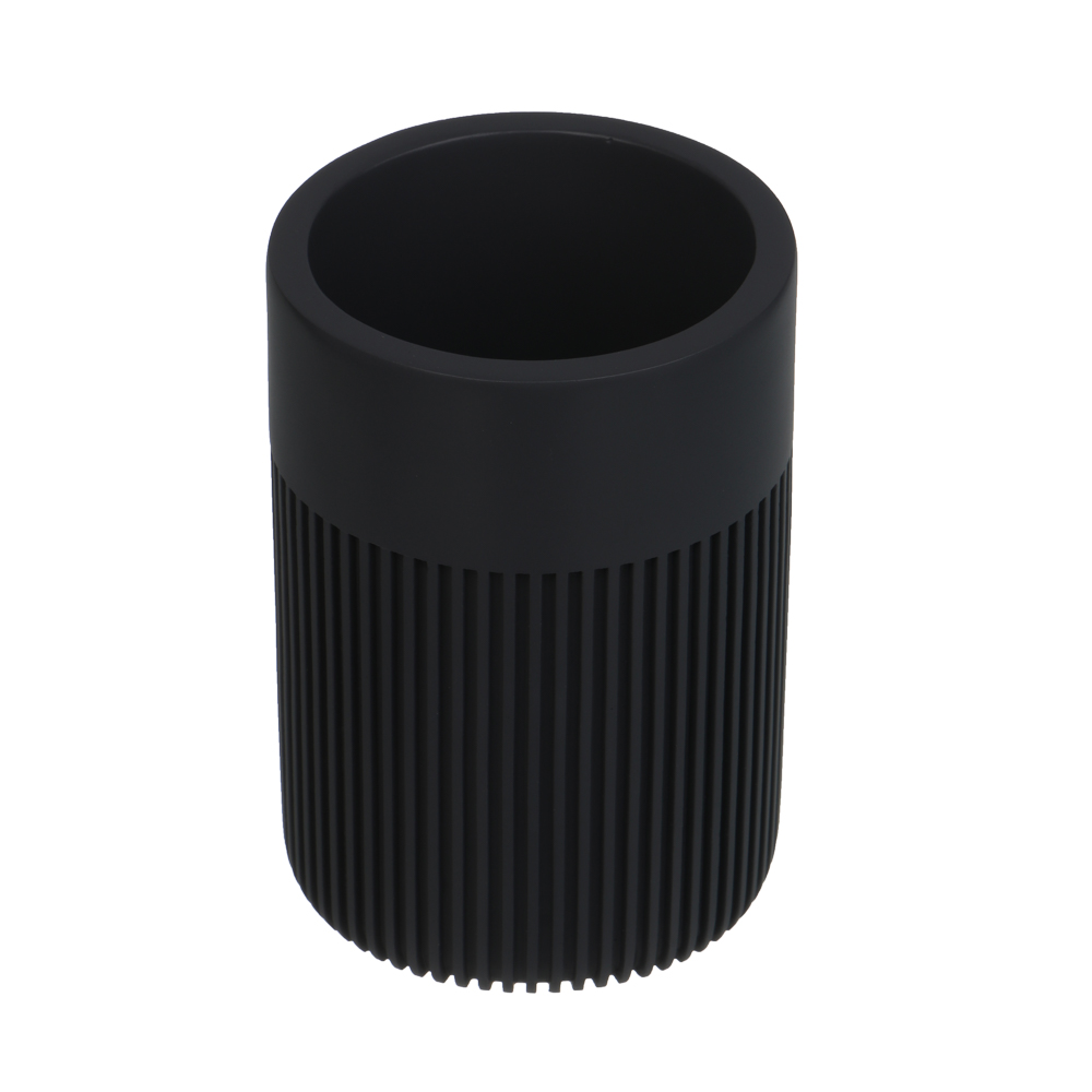 Стакан для ванной комнаты тм VETTA Модена, полирезин, серый, 7x7x10см - #2