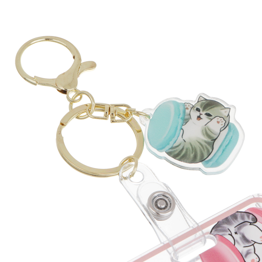 Чехол брелок для пропуска тм ЮL Lovely Kitten с шармом, пластик, металл, 10,5х6,5см, 4 дизайна - #5