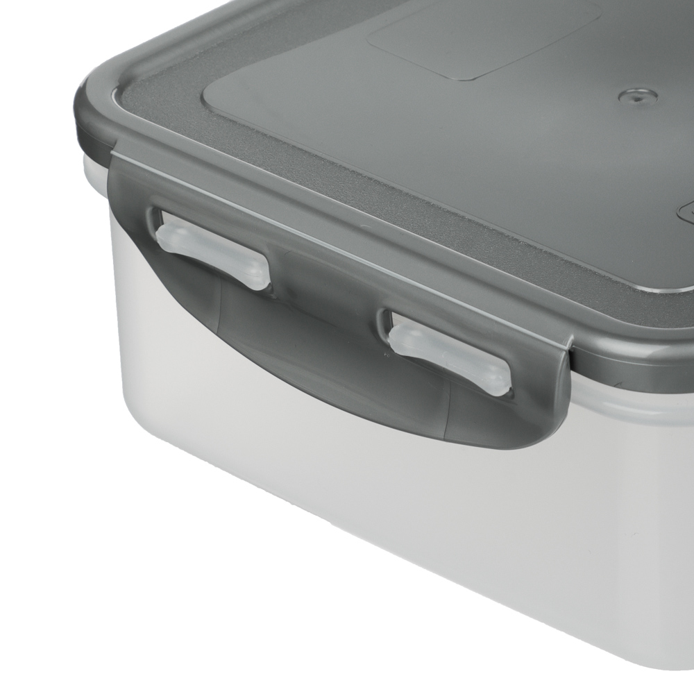 Контейнер герметичный для СВЧ с защелками тм Good&good, квадратный 0,9л, пластик - #2