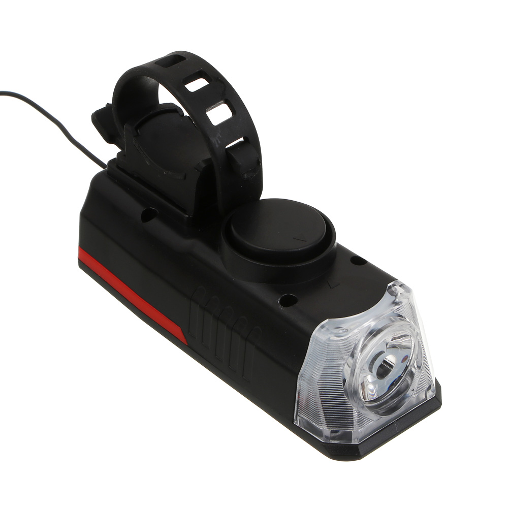 Фонарь велосипедный передний с звонком, тм BY SPORT, с зарядкой от солнечной батареи/USB, 3/6 реж. - #6