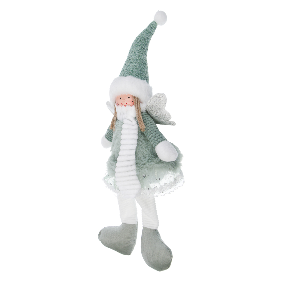 СНОУ БУМ Сувенир Ангелочек 27+11 см, полиэстер, зеленый - #2