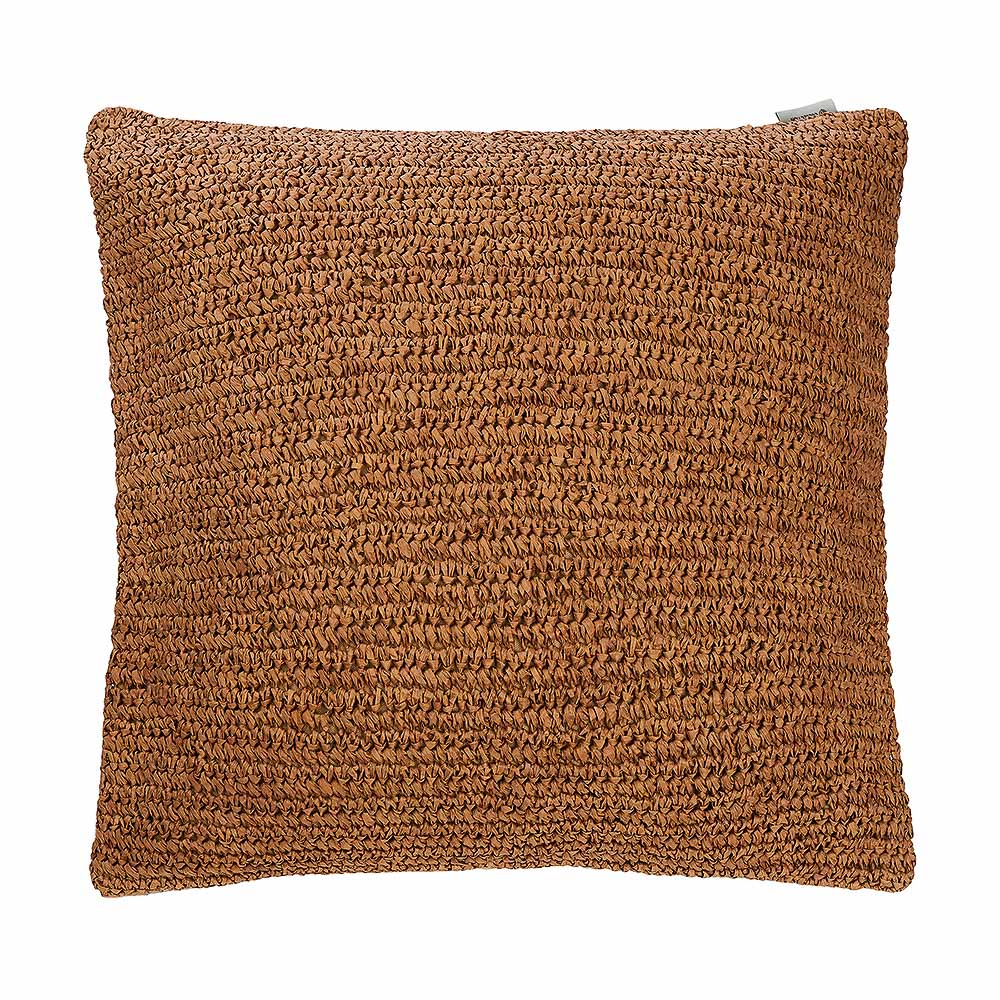 BY COLLECTION Чехол для подушки, 50х50см, 50% хлопок, 50% рафия - #1