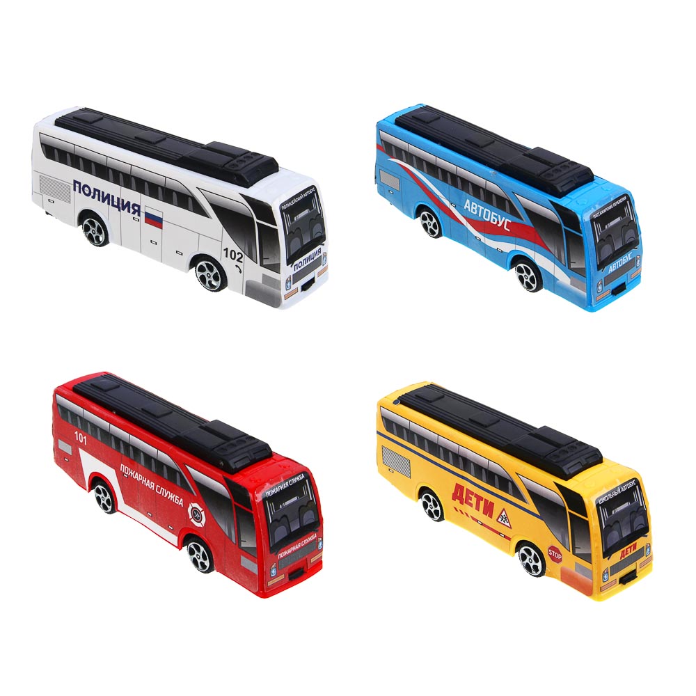 ИГРОЛЕНД Автобус "Спецслужбы", пластик, инерция, 11,5х9х3,5 см, 4 дизайна - #1