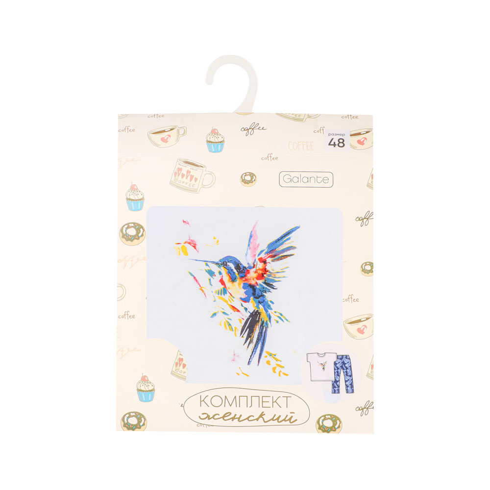 Комплект женский домашний (футболка+брюки) р.46-52, 100% хлопок - #5