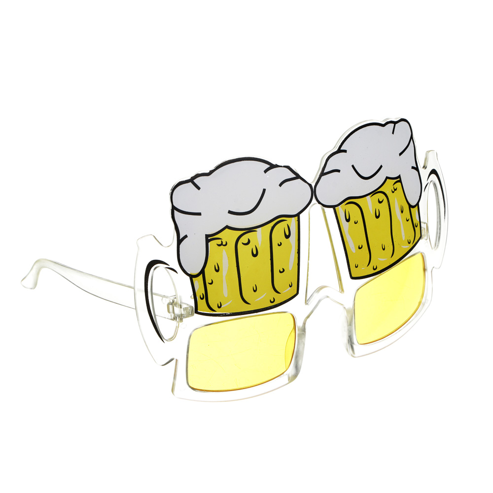 Очки в форме кружек с пивом, пластик, 10x17 см - #2