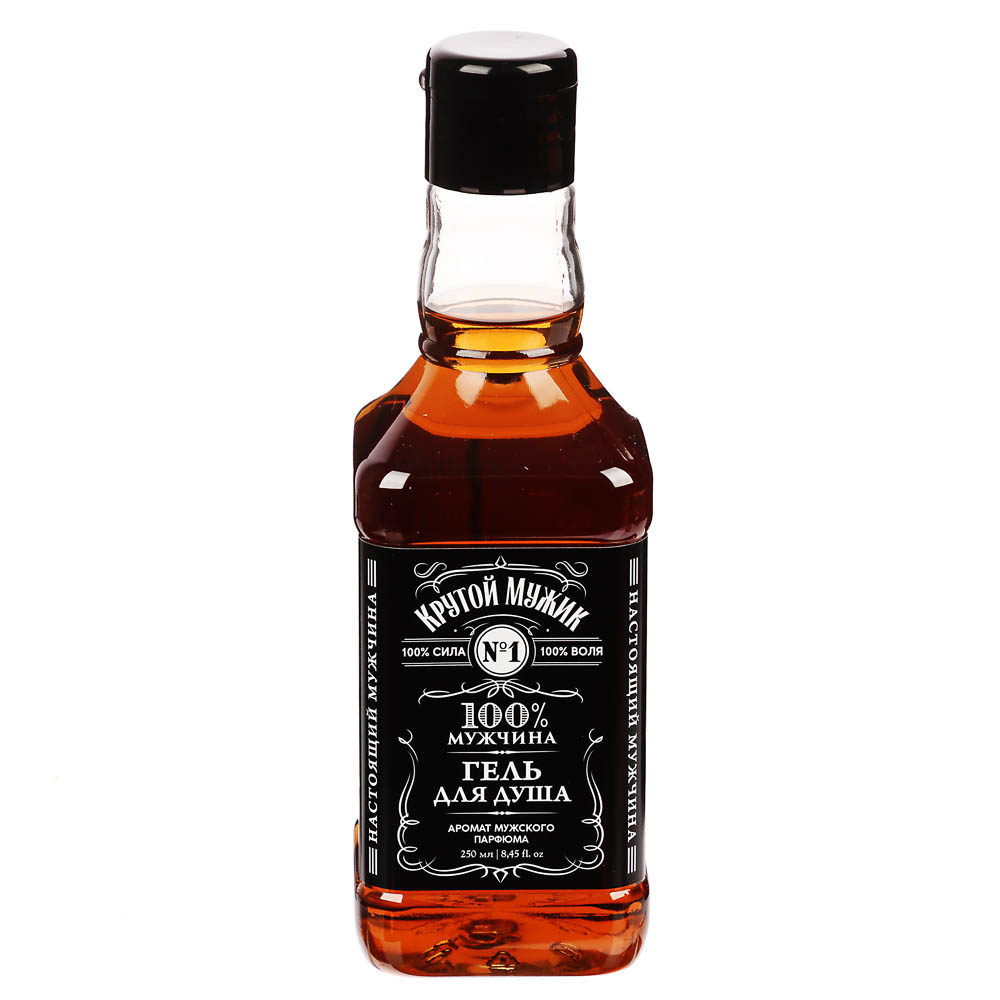 Гель для душа мужской "Крутой мужик"/"На удачу",парфюмированный,флакон виски,250мл - #2