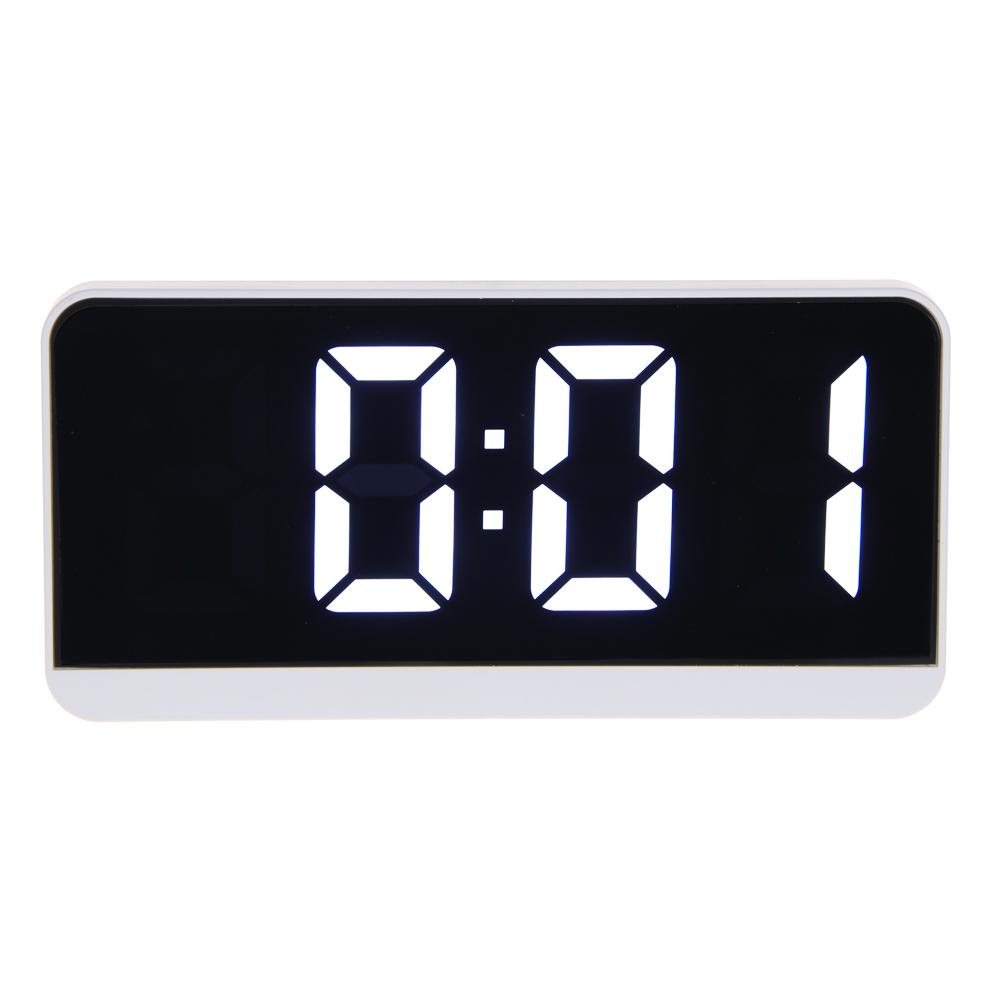 LADECOR CHRONO Будильник электронный, 16,5x1,5x8 см, АВС пластик, 3xAАA, оправа цвет белый - #1