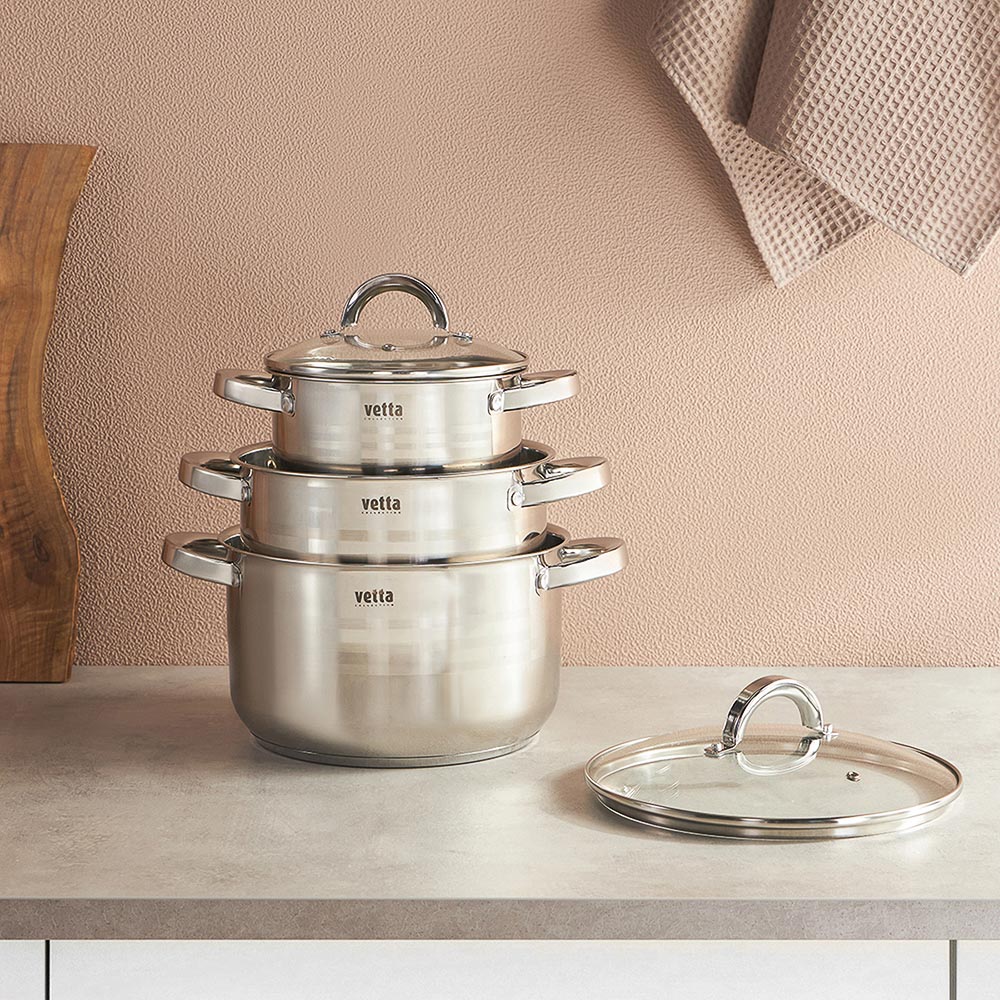 VETTA Фултон Кастрюля 24х14см, 5,4л, со стекл. крышкой, индукция - #12