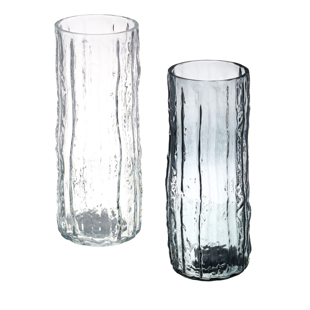 Ваза стеклянная, 9x24см, 2 цвета - #1