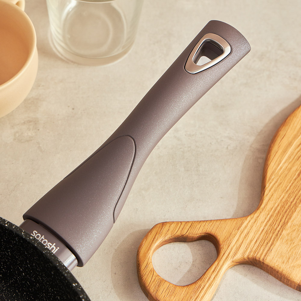 SATOSHI Валькур Сковорода литая d=22см, антипригарное покрытие мрамор, индукция - #10