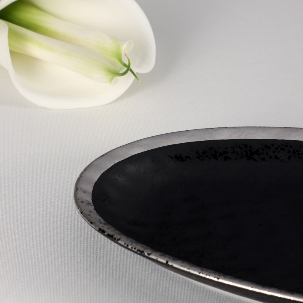 MILLIMI Романс Блюдо овальное, 25,5х14,5х2,5см, фарфор, чёрный - #9