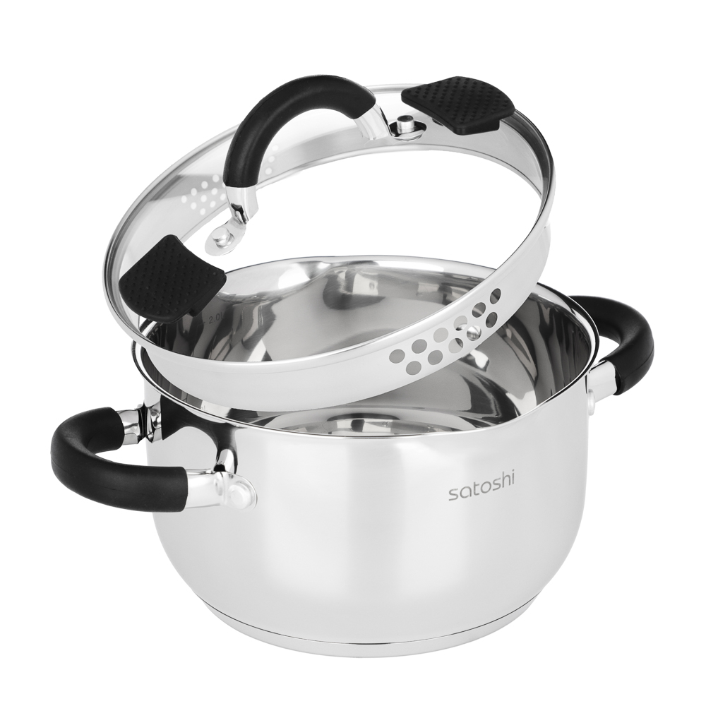 SATOSHI Арбон Кастрюля 18х10,5см, 2,5л, со стекл. крышкой, индукция - #5