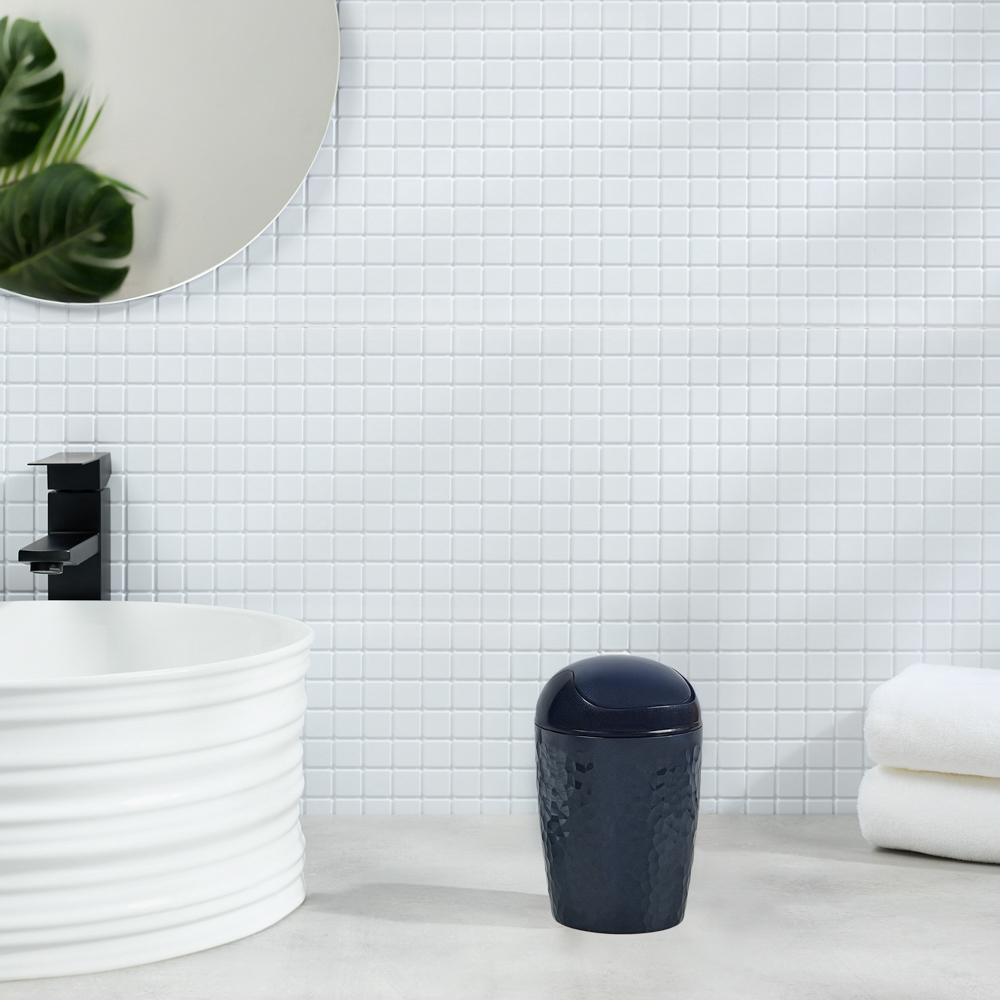 Контейнер для мусора настольный 1л, Luna, пластик, синий - #7