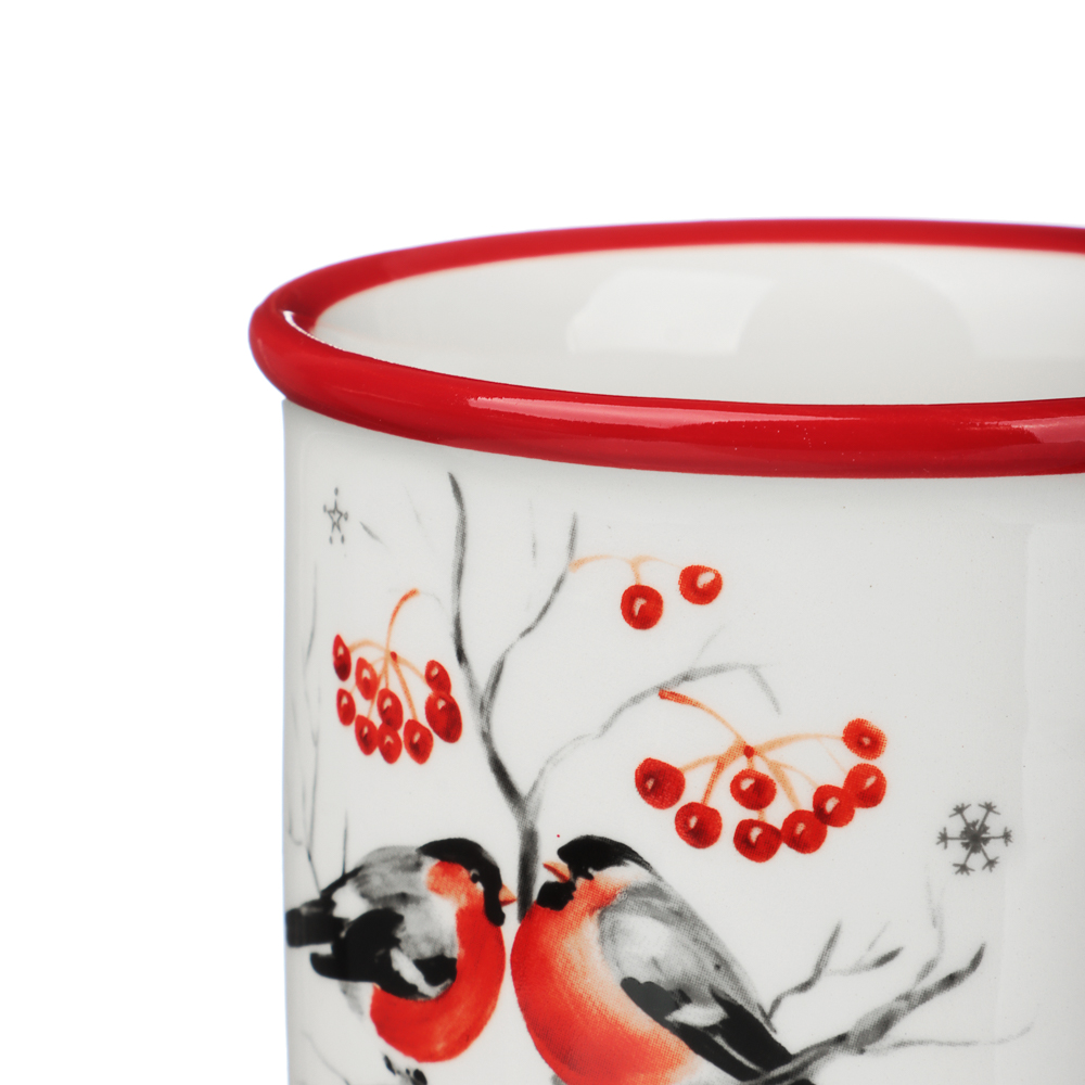 MILLIMI Снегири Кружка 400мл, керамика, подарочная упаковка - #3