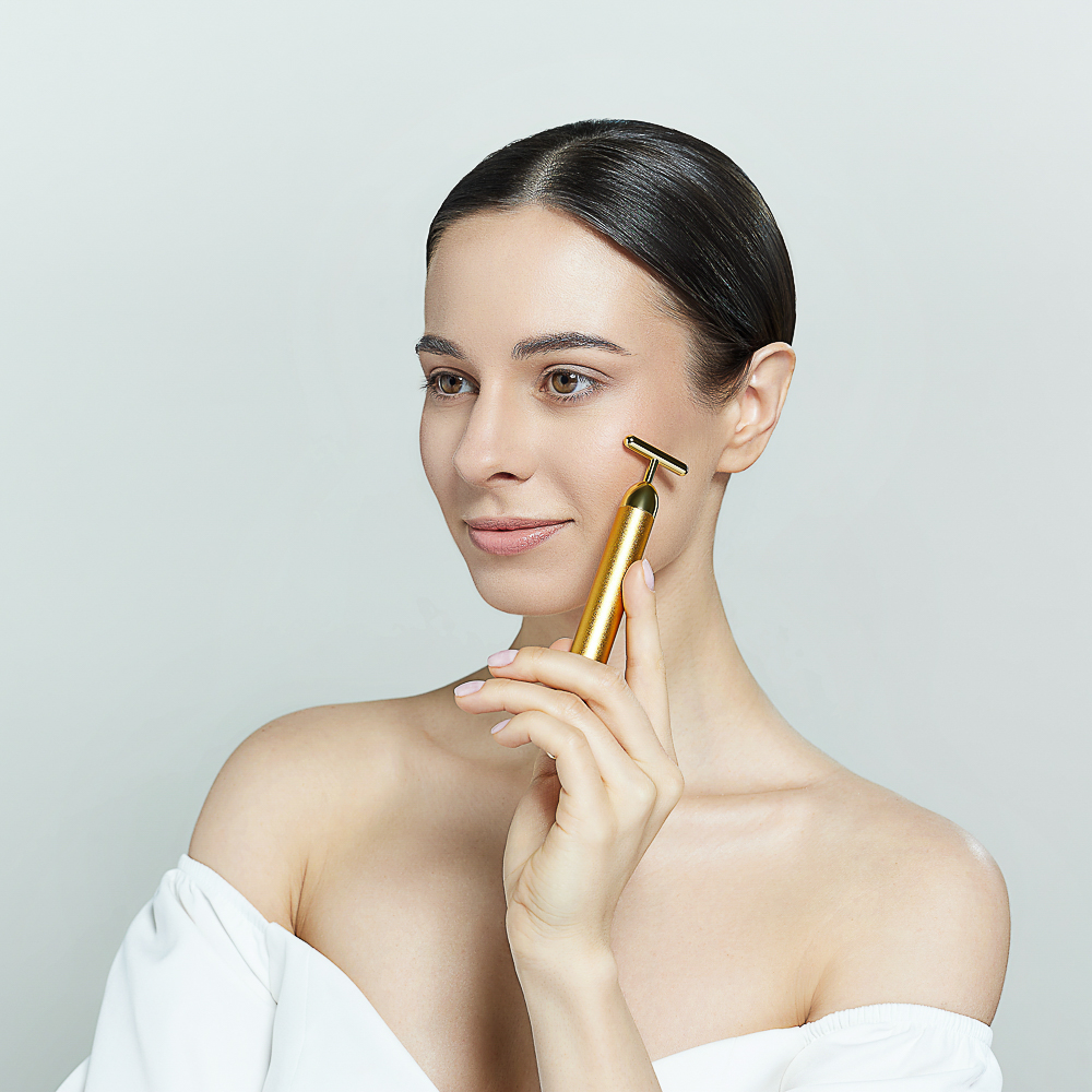 ЮL Массажер для лица с вибрационным массажем, на батарейках типа DC1.5V (AA), 14x3,5см - #11