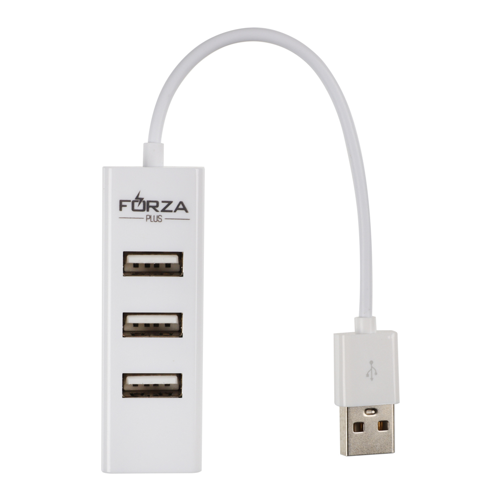 FORZA USB-хаб, 4xUSB2.0, USB штекер, пластик - #1