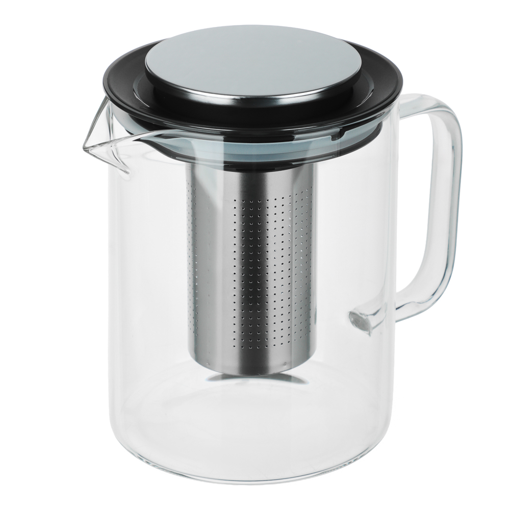 SATOSHI Монблан Чайник заварочный 1200мл, стекло, нерж.сталь - #2