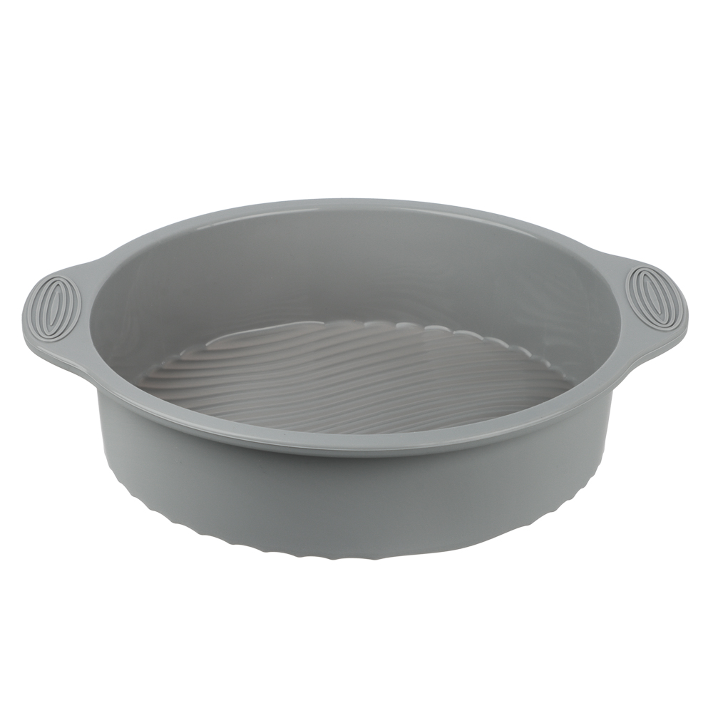 SATOSHI Форма для выпечки с ручками, круглая, 28х5,5см, силикон - #1