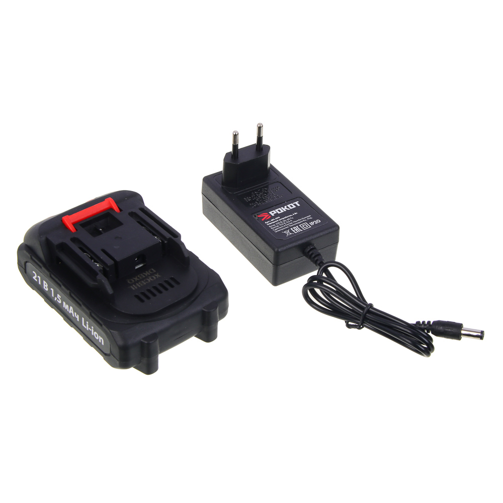 РОКОТ Воздуходувка аккумуляторная, 21В, 1,5А Li-ion (1шт), з/у, 13500 об/мин, про-сть 75м/с,(ONE) - #12