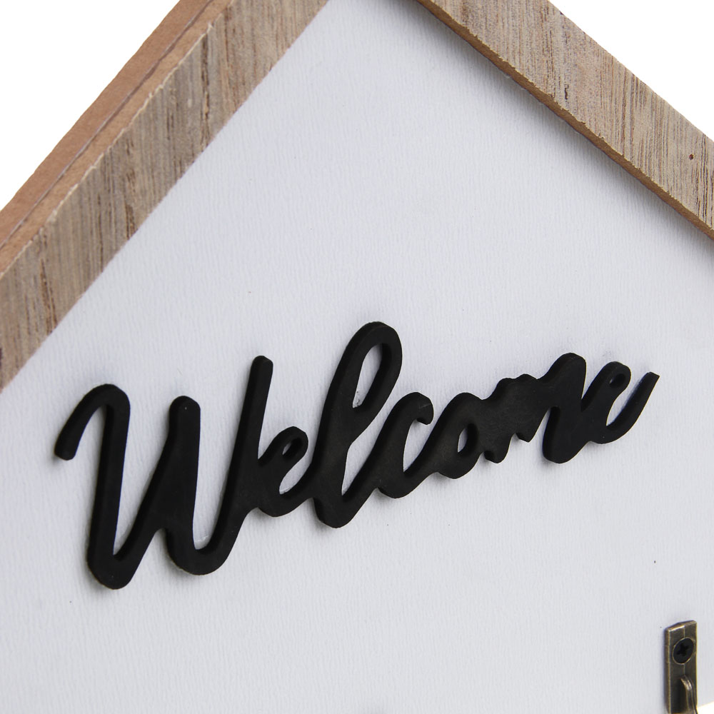 Ключница открытого типа WELCOME на 3 крючка, 17x22x3 см, МДФ - #3
