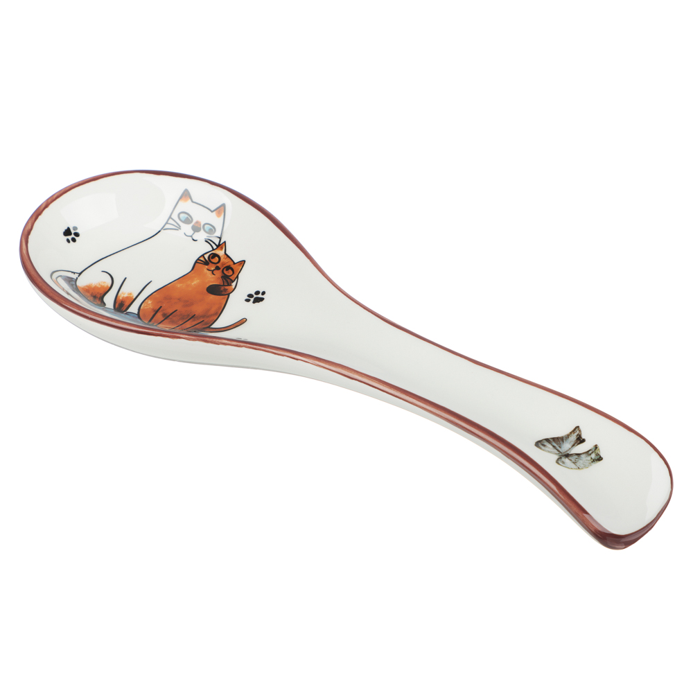 Подставка под ложку 24,7х9х2,5см, тм MILLIMI Котовасия, керамика - #1