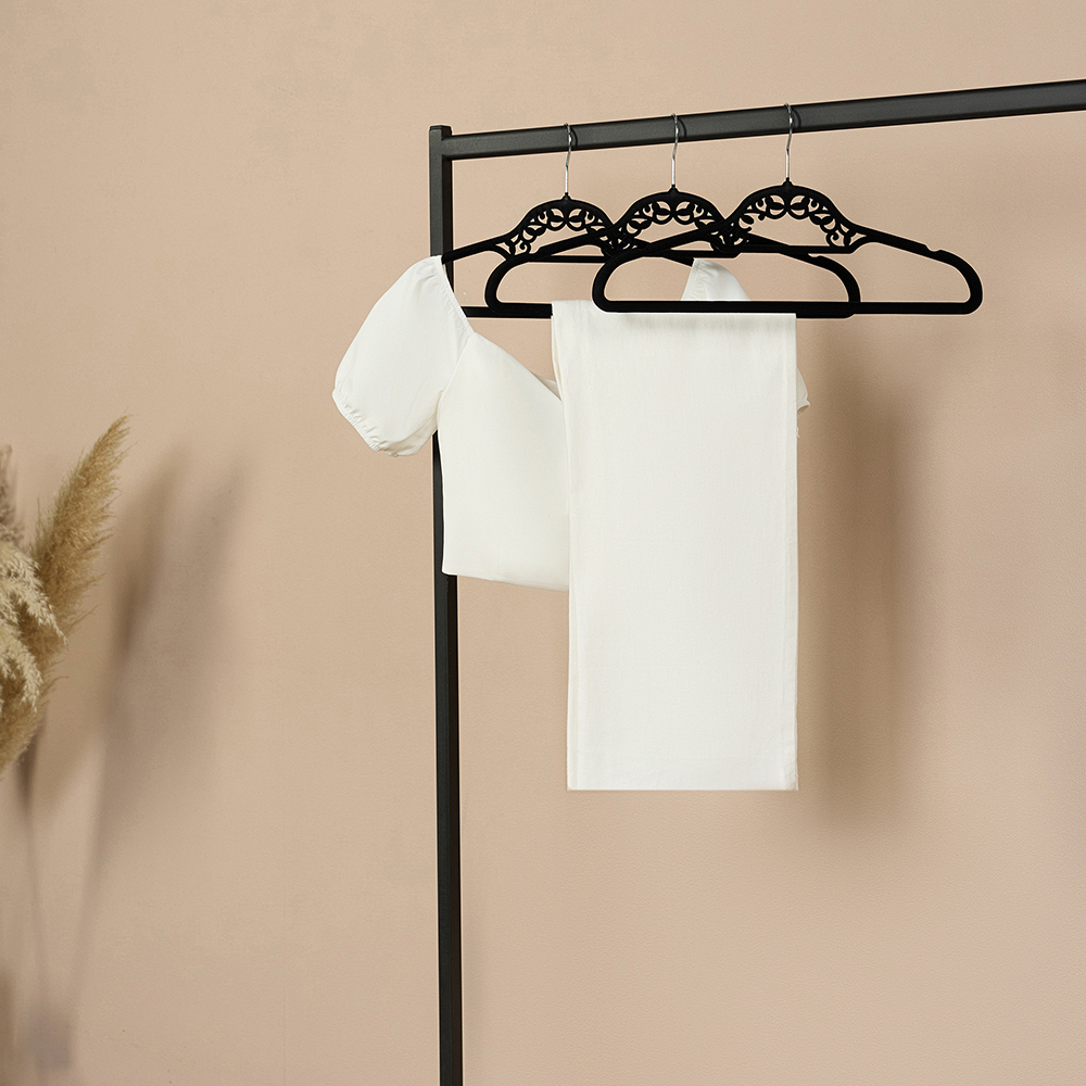 VETTA Набор вешалок для одежды 4шт, 42см, с покрытием флок - #8