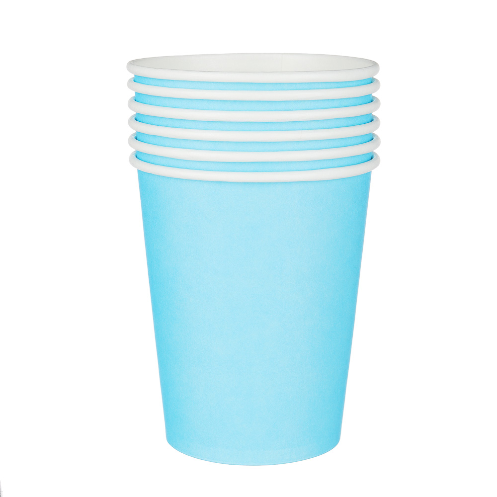 Бумажные стаканы, голубой, 6 шт - #3