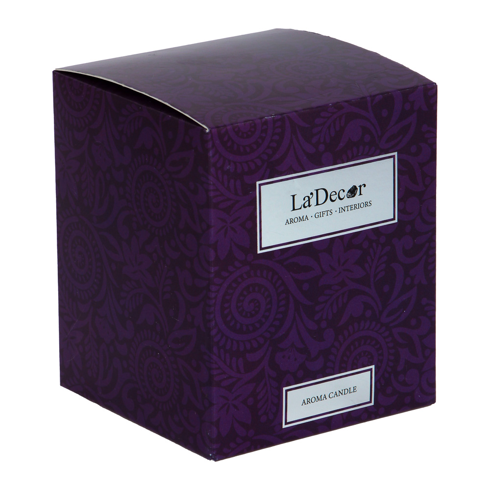 Свеча ароматическая LADECOR, в подсвечнике, фиолетовый, 200 г - #6