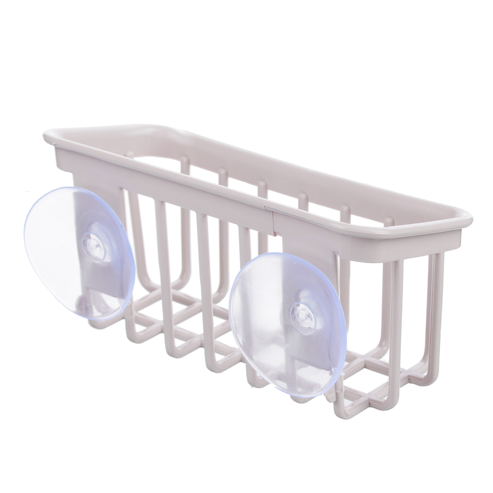 VETTA Романтика Полочка для ванной комнаты на присосках, пластик, 17,5х7,5х9см, 3 цвета - #3