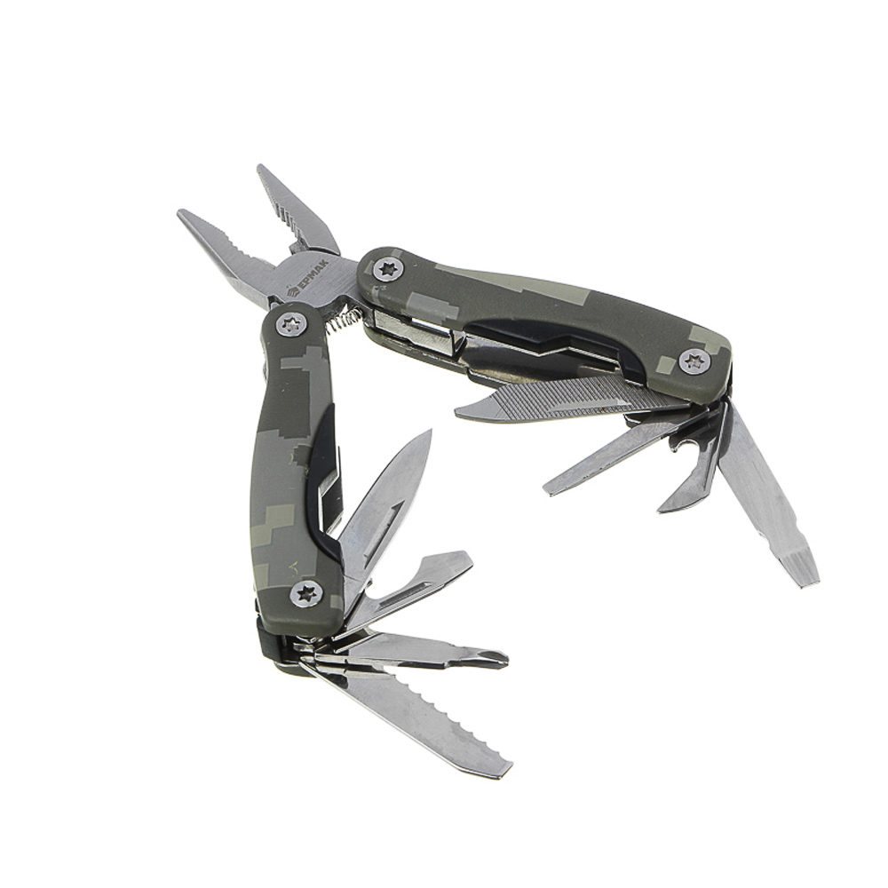 Инструмент многофункциональный тм ЕРМАК, 15 функций, 10,5см, нерж.сталь - #1