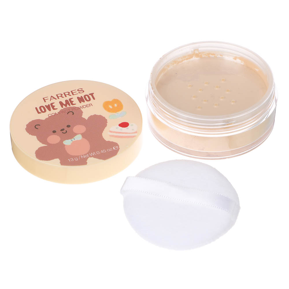 Пудра рассыпчатая матирующая HD-эффект "Love Me Not" тм Farres 13 г - #4