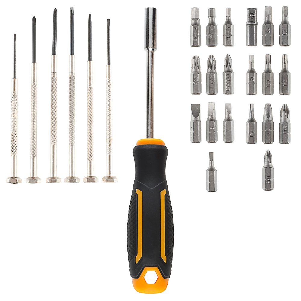 РОКОТ Набор из 27ми предметов, отвертка под биты, 20 бит, 6 отверток для точных работ - #2