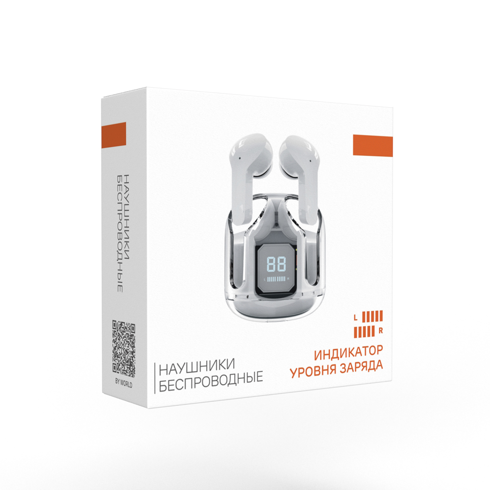 Наушники беспроводные TWS FORZA SnowPods внутриканальные, 30/150mAh, индикация уровня заряда, белый - #2