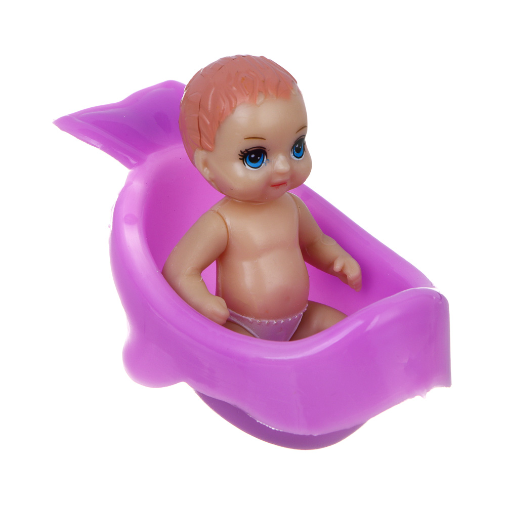 ИГРОЛЕНД Кукла с животиком и младенцами, 28 см, с акс., PVC, ABS, полиэстер, 21х7х33 см - #12