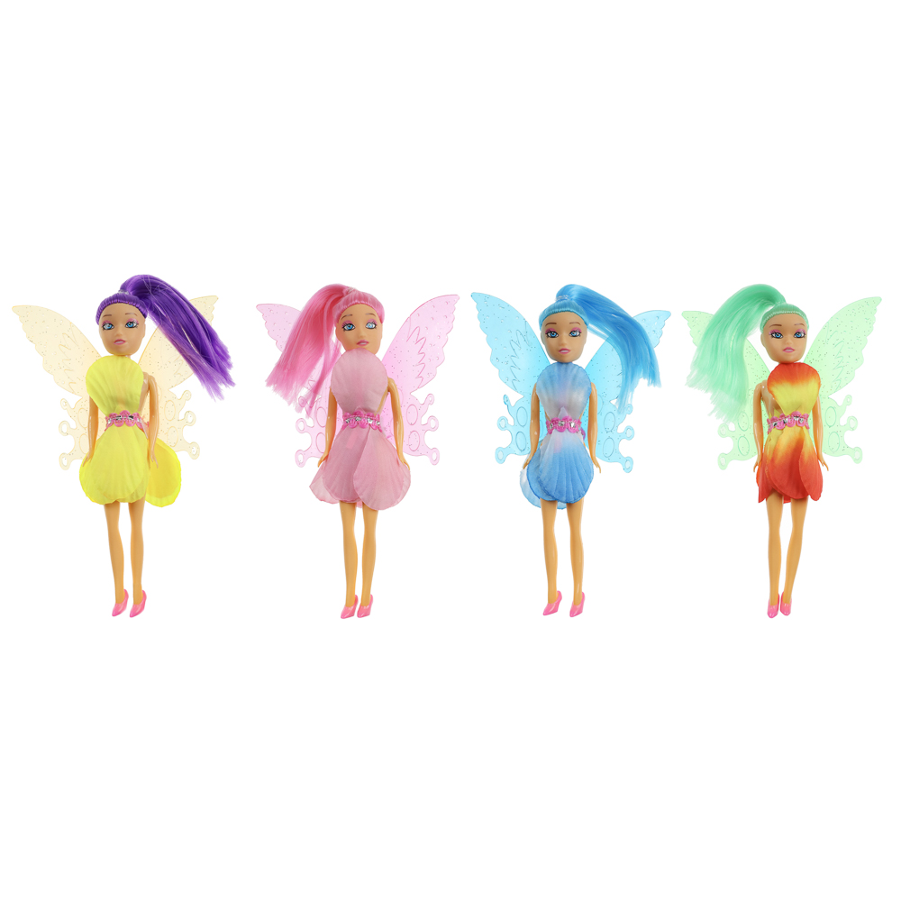ИГРОЛЕНД Кукла в виде цветочной феи, 15,5 см, в пакете, 13х2,5х24 см, ABS, PP, PVC, 4 дизайна - #1