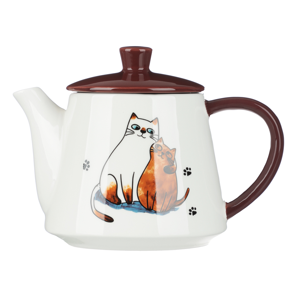 Чайник заварочный 900мл, тм MILLIMI Котовасия, керамика - #1