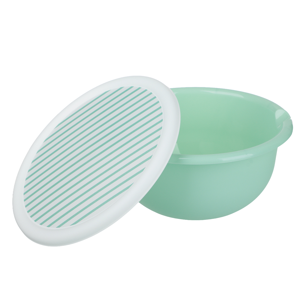 Черри Миска с крышкой 1,2л, пластик, 2 цвета - #6