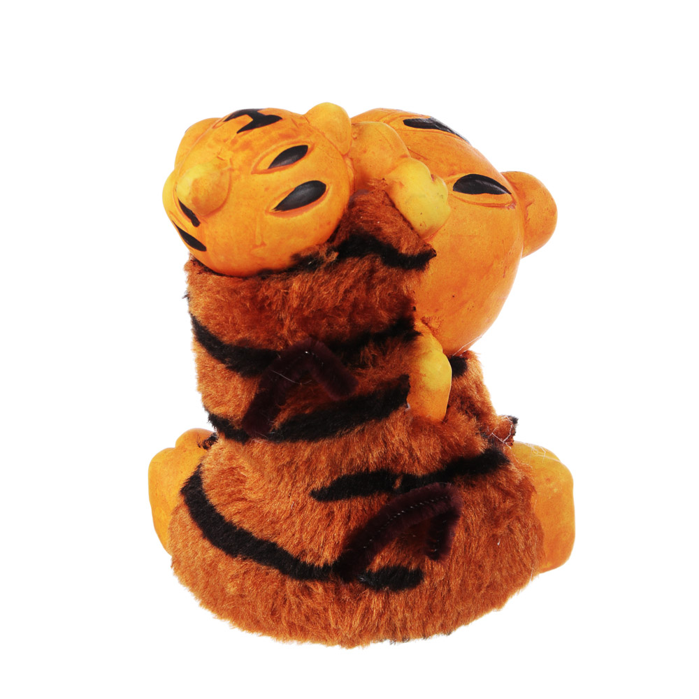 СНОУ БУМ Сувенир тигр с малышом, керамика, искусственный мех, 10х8,5х11см, 2 дизайна - #4