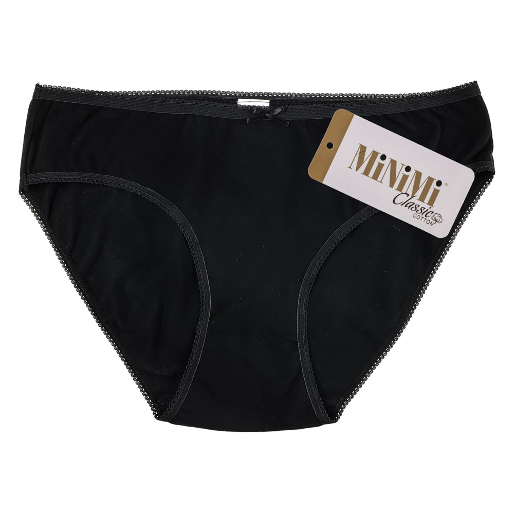 MINIMI Basic Трусы-слипы женские, р-р: 46, 95% хлопок, 5% эластан, черные, BO221 - #4