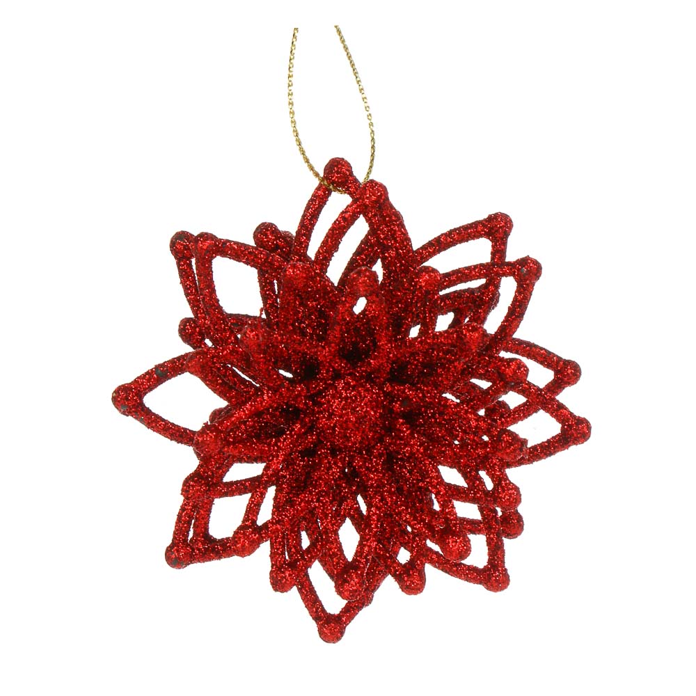 СНОУ БУМ Цветок 1 шт, 9 см, пластик, 26-820 - #1