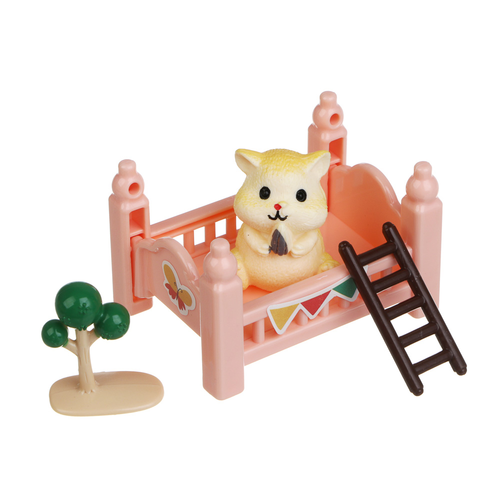 ИГРОЛЕНД Питомец с акс. "Хомяк в спальне", ABS, PP, 8х5х12 см, 6 диз. - #7