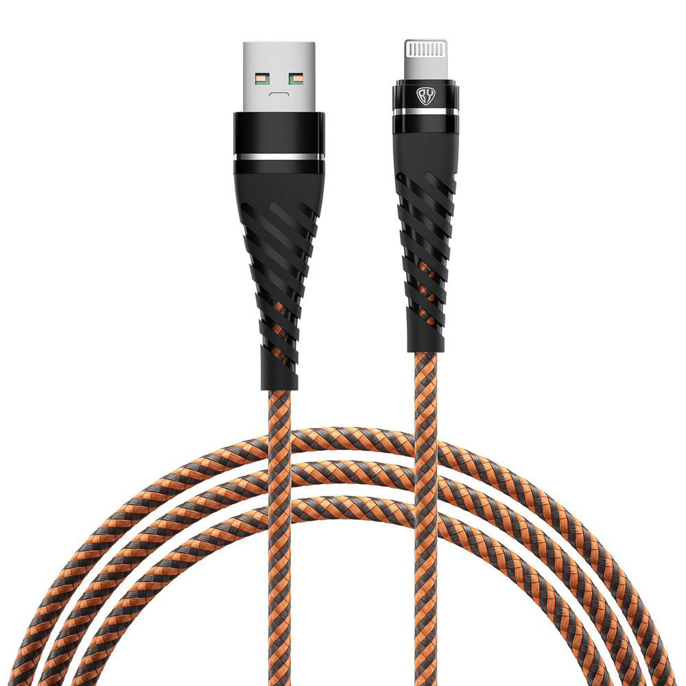 BY Кабель для зарядки Герои iP, 1м., 2.4А, Быстрая зарядка, тканная оплётка - #1