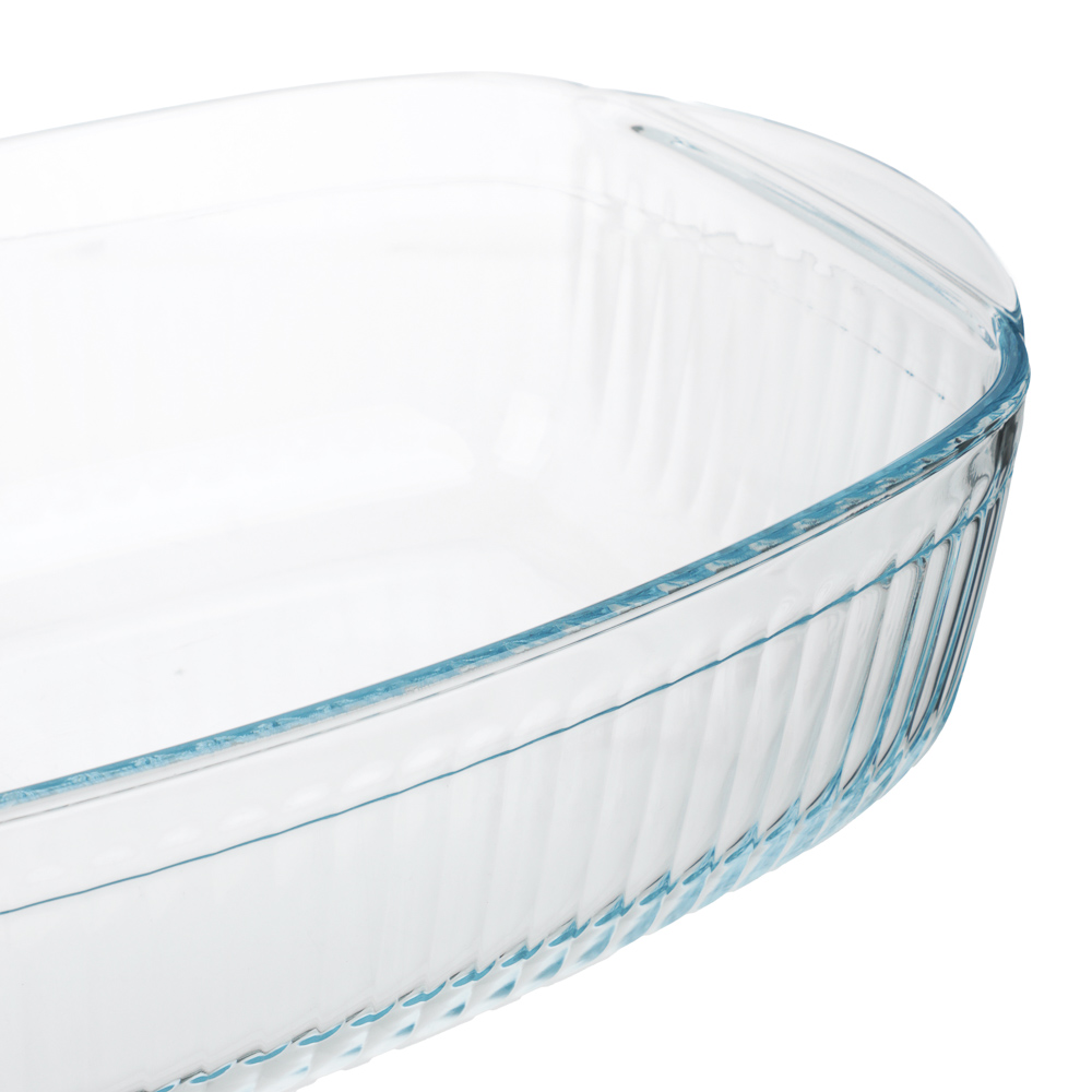 SATOSHI Утятница жаропрочная, рельеф, стекло, 37х22х9см, 4.5л - #6