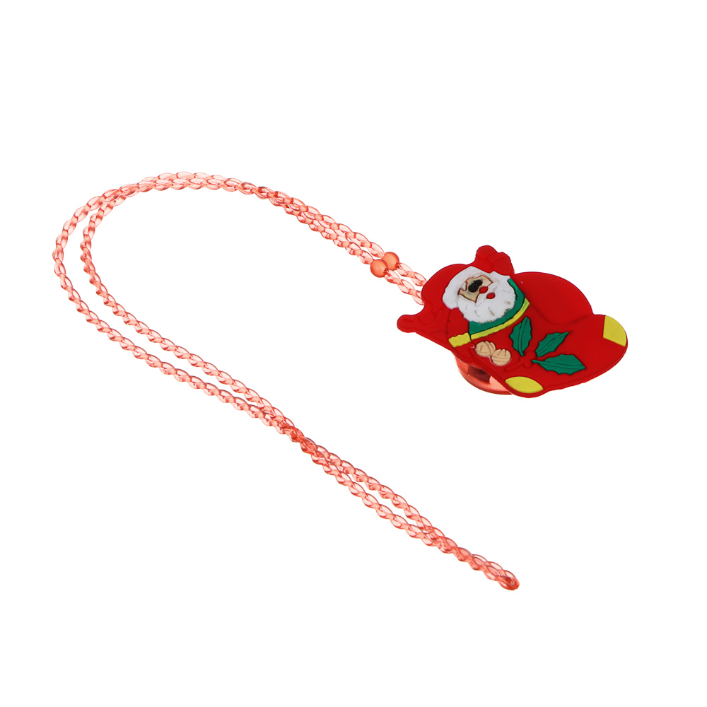 СНОУ БУМ Новогодняя подвеска с подсветкой LED, 3-5см, пластик, 3хAG3, 3 режима, ассортимент дизайнов - #4